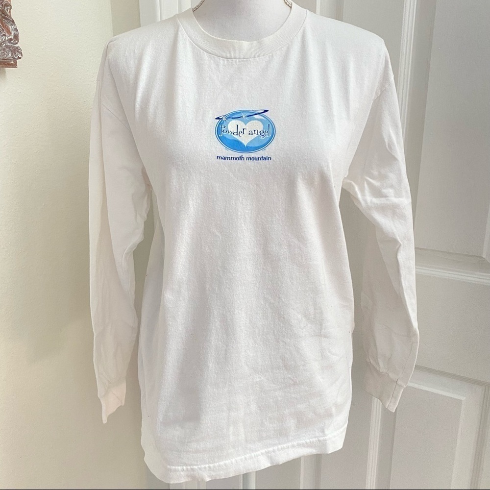 Techstyles Sportswear Mammoth Mountain Long Sleeve T-Shirt Powder Angel Girls XL